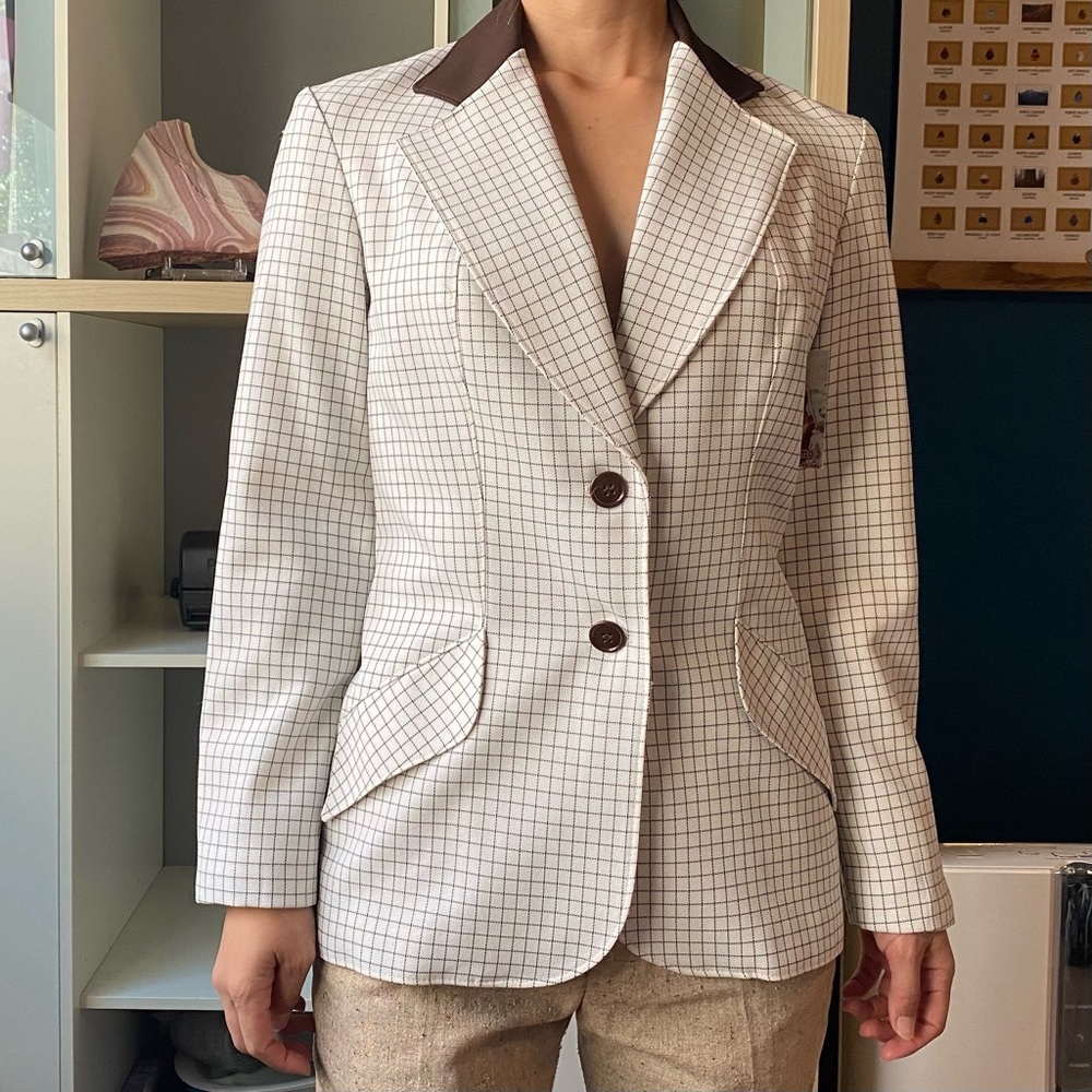 Joshua Tree grid patterned Blazer